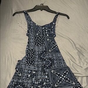 Blue Patterned romper